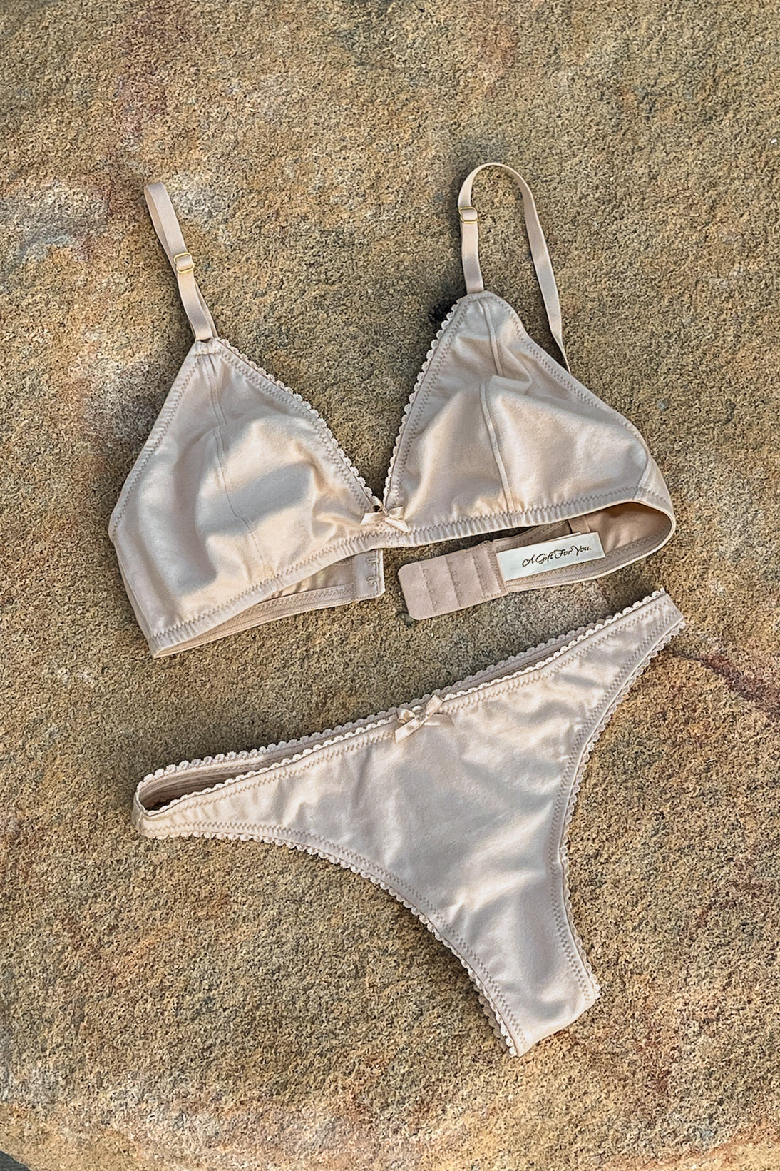 nude organic cotton bralette